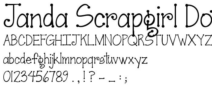 Janda Scrapgirl Dots font